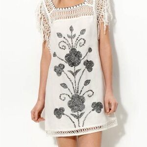 Free People Embroidered Linen Dress